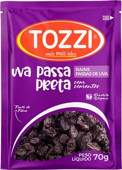 Uva Passa Tozzi Preta Sem Semente 70g