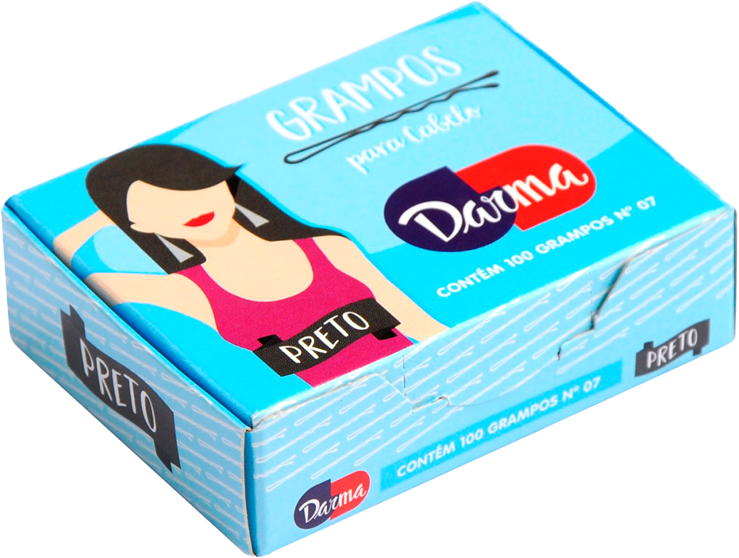Grampo Cabelo Darma Cabelo Preto N7 5x100
