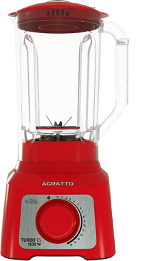Liquidificador Agratto 15 Velocidades Vermelho 1200w 220v
