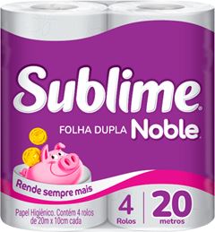 Papel Higienico Sublime Folha Dupla 20m 16x4