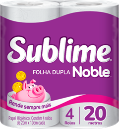 Papel Higienico Sublime Folha Dupla 20m 16x4