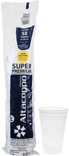 Copo Descartavel Altacoppo Pp Transparente 400ml 50un