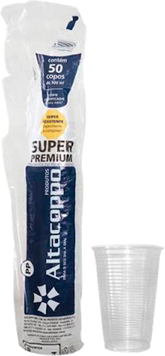 Copo Descartavel Altacoppo Pp Transparente 500ml 50un