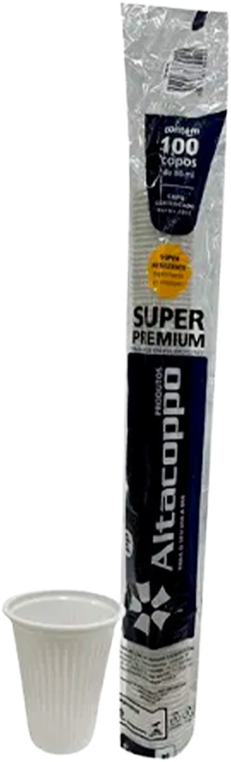 Copo Descartavel Altacoppo Pp Branco 80ml 100un