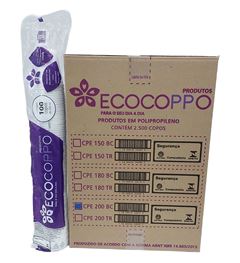 Copo Descartavel Ecocoppo Pp Branco 200ml 100un