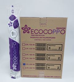 Copo Descartavel Ecocoppo Pp Branco 200ml 100un