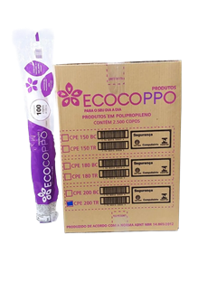 Copo Descartavel Ecocoppo Pp Transparente 200ml 100un
