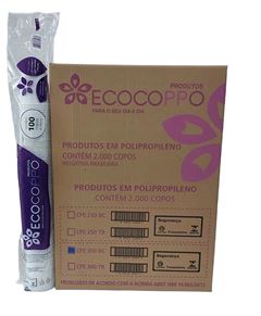 Copo Descartavel Ecocoppo Pp Branco 300ml 100un