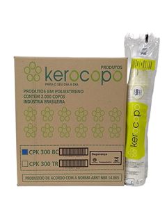 Copo Descartavel Kerocopo Ps Branco 300ml 100un