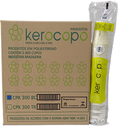 Copo Descartavel Kerocopo Ps Branco 300ml 100un