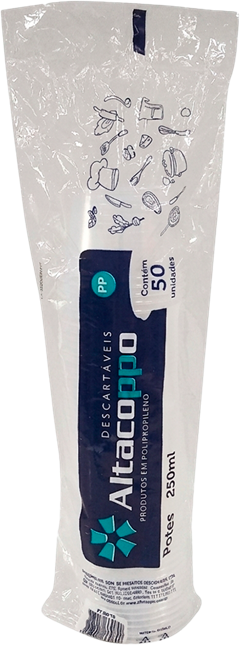 Pote Descartavel Altacoppo Pp Sem Tampa 50x250ml
