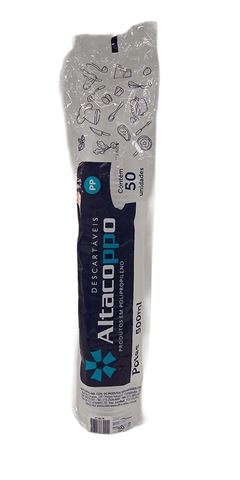 Pote Descartavel Altacoppo Pp Sem Tampa 50x500ml