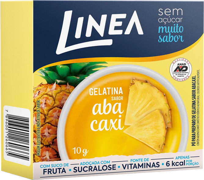 Gelatina Linea Abacaxi Zero 10g