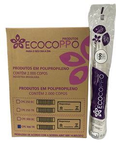 Copo Descartavel Ecocoppo Pp Transparente 300ml 100un