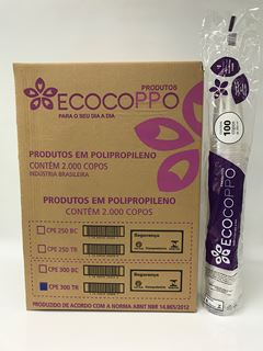 Copo Descartavel Ecocoppo Pp Transparente 300ml 100un