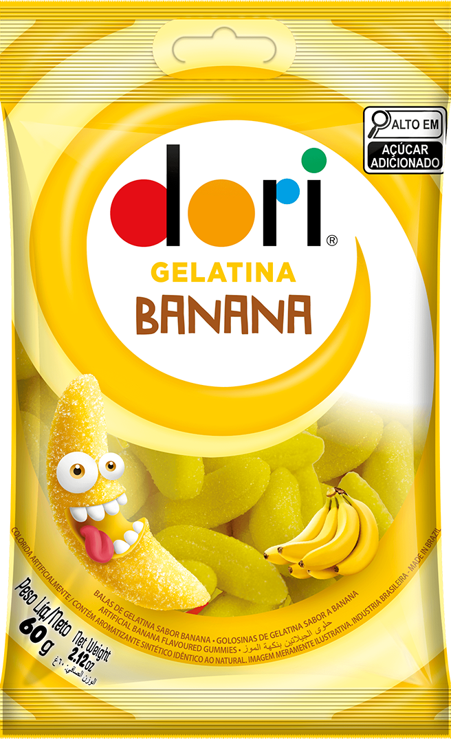 Bala Dori Gelatina Banana 60g