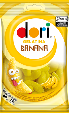 Bala Dori Gelatina Banana 60g