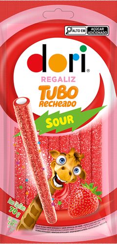 Goma Dori Tubo Morango Citrico 70g