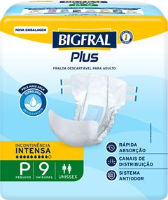 Fralda Geriatrica Bigfral Plus P 9un