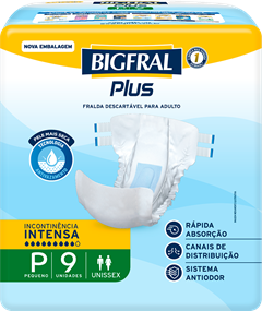 Fralda Geriatrica Bigfral Plus P 9un