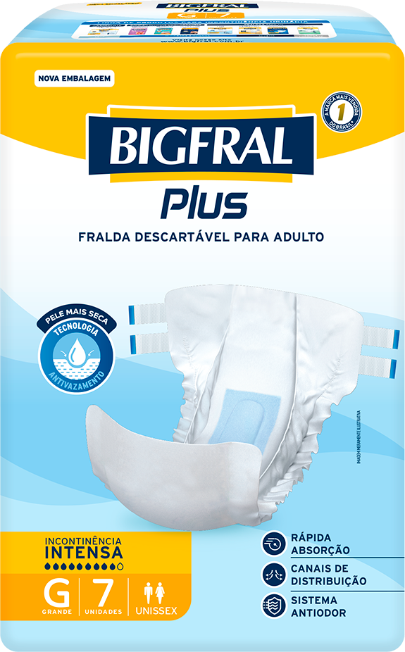 Fralda Geriatrica Bigfral Plus G 7un