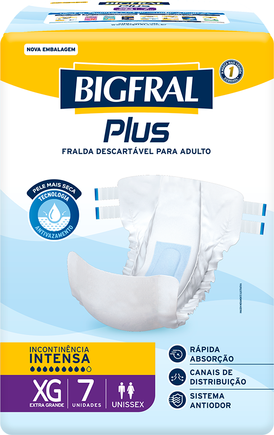 Fralda Geriatrica Bigfral Plus Xg 7un