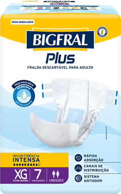 Fralda Geriatrica Bigfral Plus Xg 7un