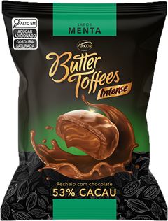 Bala Butter Toffees Chocolate Menta 53% Cacau 400g