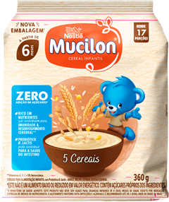 Mucilon 5 Cereais Zero Acucar Sachet 360g