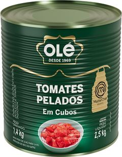Tomate Pelado Ole Em Cubos Lata 1,4kg