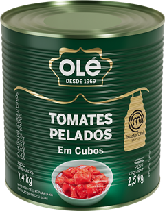 Tomate Pelado Ole Em Cubos Lata 1,4kg