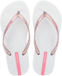 Sandalia Ipanema Glitter Fem Adulto Branco/Rosa