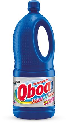 Alvejante Qboa Plus 3 Em 1 Com Detergente 2l