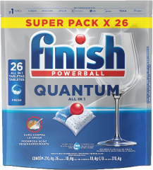 Detergente Finish Tabletes 26un