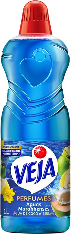 Limpador Perfumado Veja Aguas Maranhenses Coco E Melao 1l