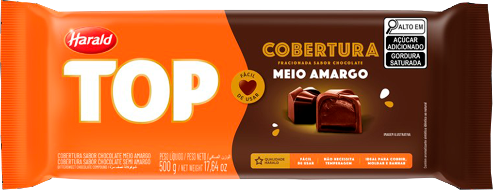 Cobertura Harald Top Meio Amargo 500g
