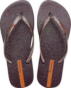 Sandalia Ipanema Glitter Fem Adulto Bordo/Laranja