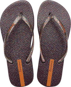 Sandalia Ipanema Glitter Fem Adulto Bordo/Laranja