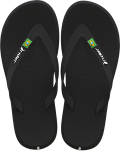 Sandalia Rider R1 Brasil Masc Adulto Preto/Preto/Branco