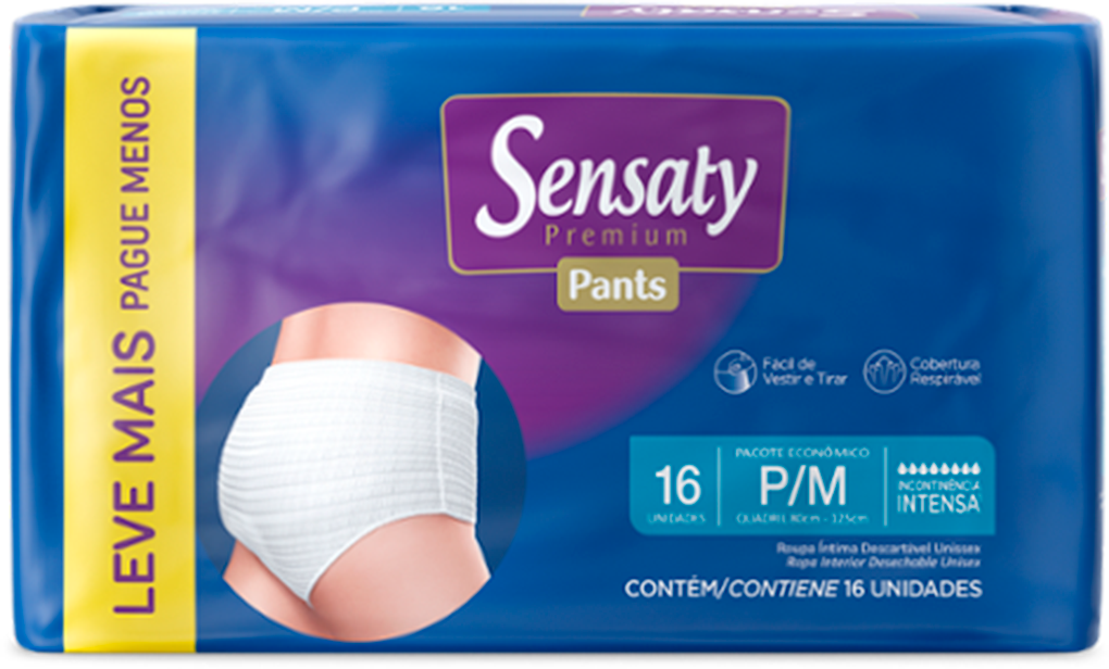 Fralda Geriatrica Sensaty Pants Economica P/M 16un