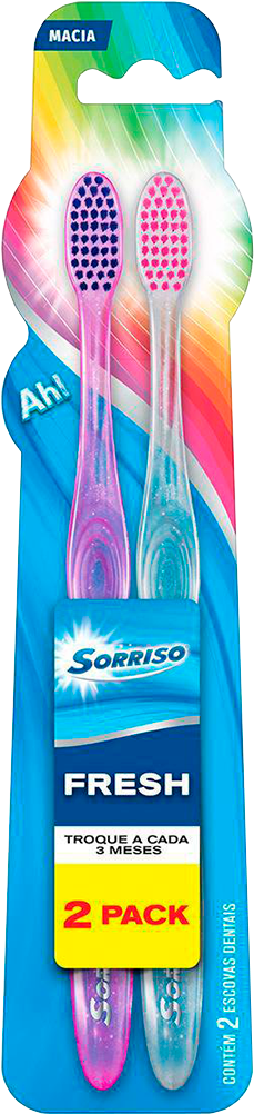 Escova Dental Sorriso Fresh Macia 2un
