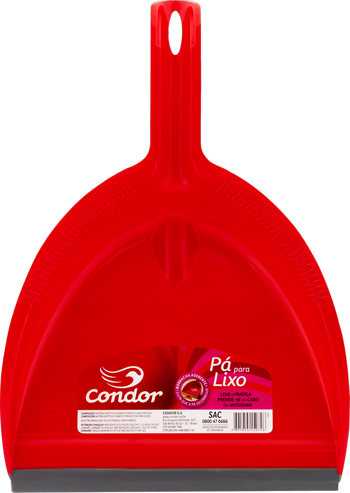 Pa Para Lixo Plastica Condor Vermelho