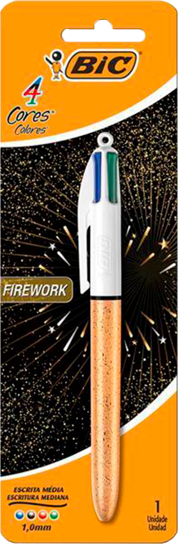 Caneta Bic Esferografica 4 Cores 1un Firework