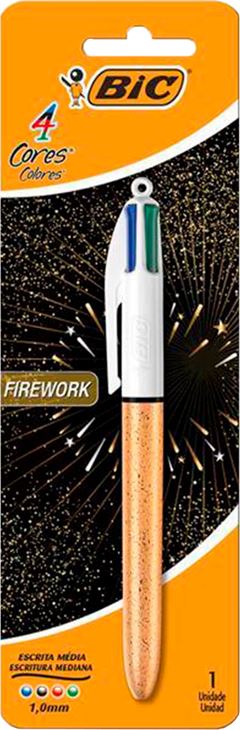 Caneta Bic Esferografica 4 Cores 1un Firework