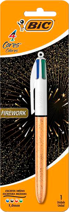 Caneta Bic Esferografica 4 Cores 1un Firework