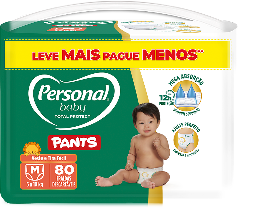 Fralda Personal Pants Giga M 80un Lv+Pg-