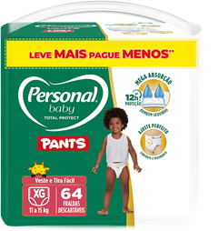 Fralda Personal Pants Giga Xg 64un Lv+Pg-