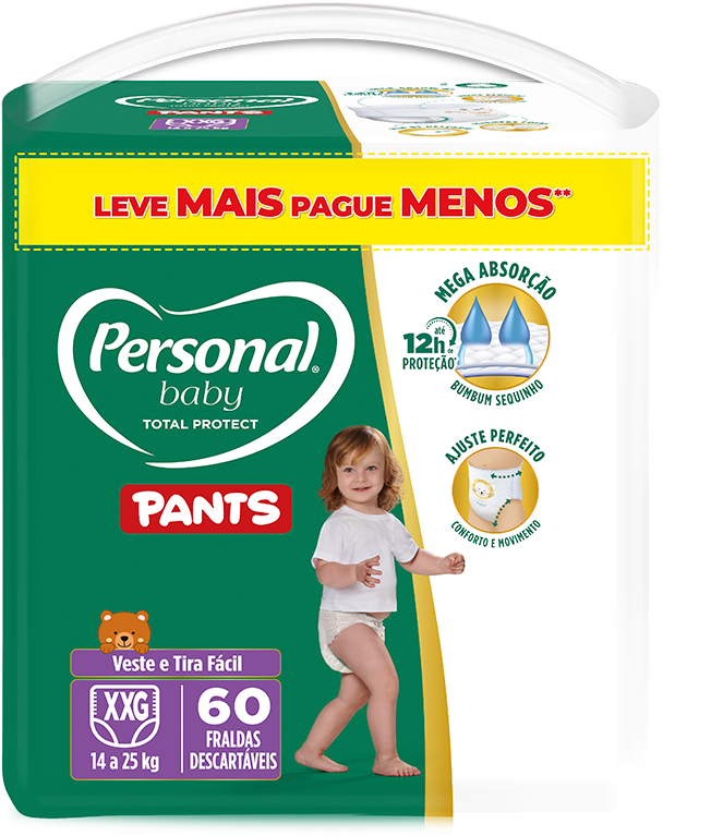 Fralda Personal Pants Giga Xxg 60un Lv+Pg-