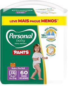 Fralda Personal Pants Giga Xxg 60un Lv+Pg-