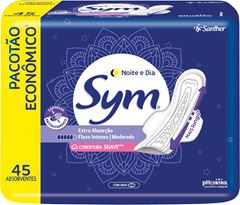 Absorvente Sym Suave Noite E Dia Com Abas 45un